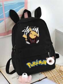 主题背包，简约印花时尚百搭休闲背包，适合小学生男女生 - 彩色 - 查看 9