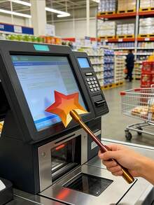 3D Printed Magic Wand Contactless Payment Card Holder, Scan Code Payment Magic Wand, Starry Magic Wand, Suitable For Card Payment Scenarios - Magic Wand Version - View 5