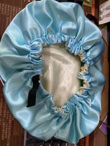 1PC Adjustable Buckle Double-Sided Satin Hair Bonnet, Soft Anti-Frizz Sleep Cap, Night Hair Care Accessories For Women, Ideal Mother's Day Valentine's Day Birthday Gift - Multicolor - View 10