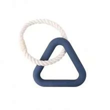 Rubber Ring & Cotton Rope Braided Chew Toy, Tug Of War Interactive Pet Toy, Suitable For Border Collie - Multicolor - View 10
