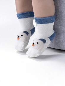 6 đôi tất ngắn chống trượt cho bé sơ sinh/trẻ nhỏ và tất chống trượt chấm bi họa tiết động vật - Nhiều màu - Xem 2