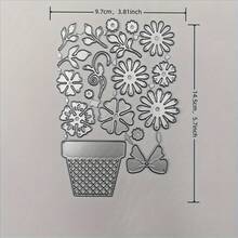 1pc Floral Die Cut Set, For Scrapbooking And Crafts, 1pc Embossing Template, Ideal For Creating Handmade Cards And Gift Cards - A - View 7