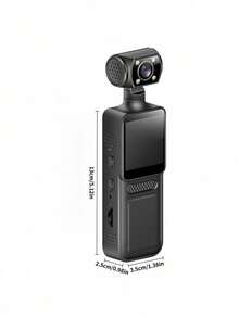 1pc M12 Wearable Night Vision Outdoor Sports Camera, 4K HD Handheld Compact Camera, 180° Rotatable Mini Portable Camcorder, Suitable For Office Meetings, Outdoor Cycling, Personal, Work Use - Multicolor - View 6