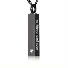 Urn Necklace, Unisex, Cremation Memorial Jewelry, Stainless Steel Mini Keepsake Pendant, Can Hold Human Ashes - Always With Me - Multicolor - View 6