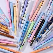35pcs Random Animal Shaped Erasable Pens, 0.5mm Blue Erasable Ballpoint Pens, Includes 20 Refill Ink Cartridges, Fun Learning Supplies, Back To School Gift - Sets - View 3