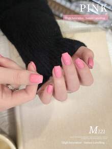 1 Botella de 15ml Esmalte de Uñas en Gel Rosa, unicolor, Removible sin Limpiar, Adecuado para Todas las Estaciones - Rosa - Ver 5