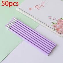 Customized Text LOGO Candy Color Triangle Pencil, Writing, Sketching, Drawing Pencil, Learning Stationery With Eraser, HB Pencil, Macaron Wooden Pencil, Jelly Pencil, Perfect Gift For Friends, Teachers, Family, Colleagues For Daily Office And Student Use - Multicolor - View 24