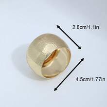 6-10个装 奢华优雅金属鼓形餐巾环，独特纹理设计，适用于派对、节日庆典和招待客人 - 彩色 - 查看 6