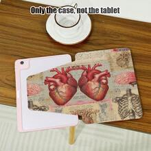 1pc Heart Pattern PU Leather Flip Cover Case With 360° Rotating Stand And Pen Slot, Auto Sleep/Wake Function, Compatible With Samsung A9/A9+/S9/S9FE/A11/A11+/S11/S10 FE/S10 FE+/S10 Lite And Other Popular Tablet Models - Multicolor - View 5