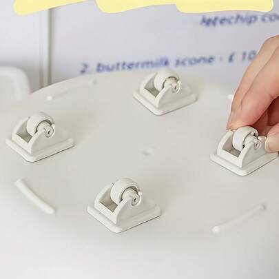 8个自粘式万向脚轮，塑料家具及储物箱轮，易于移动