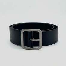 1pc Gun Black Japanese Character Buckle Versatile Men's Belt - Black - View 6