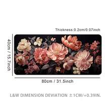 Spring-Inspired Extra Large Mouse Pad, Gaming Desk Mat, Big Keyboard Pad, Washable, Rubber Non-Slip Bottom, Stitched Edges, Gift Mouse Pad, Desk Protector, Study Pad, Multiple Sizes Available, Computer Keyboard Mat, Laptop Pad Office Desk Desk Office Supplies Office Decor - Blooming Flowers - View 16