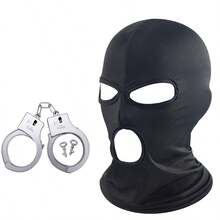 Bộ còng tay nhựa và mũ trùm đầu chống gió mới, đạo cụ nhập vai, phụ kiện cosplay - Nhiều màu - Xem 1