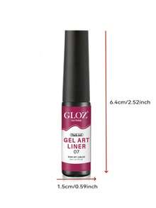 GLOZ 1件 3D效果凝膠美甲筆，細刷頭適用於漩渦/法式美甲彩繪，適合居家DIY或美甲沙龍設計，送給女孩的禮物 - 彩色 - 查看 5