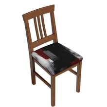 Juego de 2 fundas de asiento para sillas de comedor color rojo y negro fundas protectoras modernas abstractas elásticas para sillas de comedor fundas de cojín extraíbles para cocina y oficina - Rojo Negro - Ver 1
