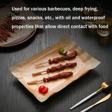 50/100pcs Disposable Baking Paper, Suitable For Various Barbecues, Deep Fryers, Pizzas, Snacks, Etc. It Is Oil And Waterproof And Can Directly Contact Food - View 4