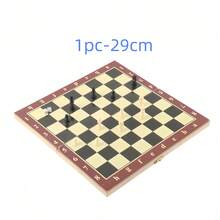 1个双面木制棋盘,全新升级材质,铜版印刷精美图案,适用于国际象棋、跳棋和井字棋 - 24个可连接的木制跳棋和32个标准国际象棋棋子 - 适合14岁及以上人群,适合家庭娱乐、国际象棋棋盘游戏、国际象棋、木制棋盘、拼字游戏,情人节礼物 - 彩色 - 查看 19