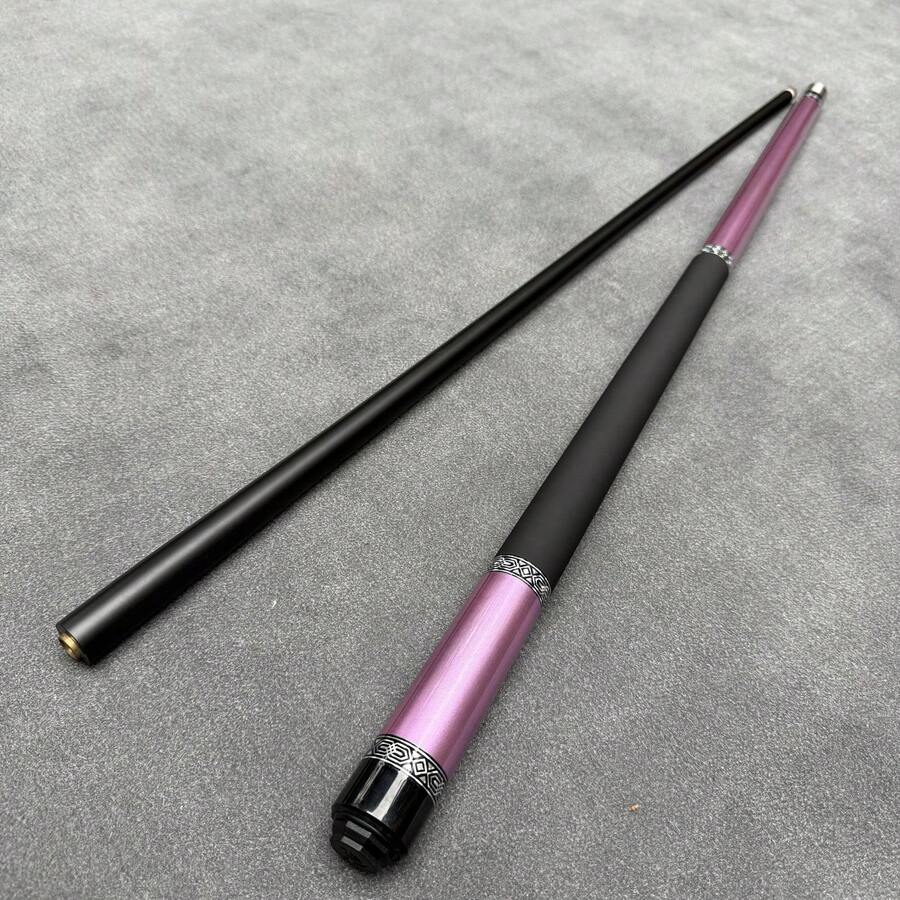 Taco de billar de 58 pulgadas, 1/2 piezas, disponible en azul y rosa púrpura, punta de 12.5 mm, 19 onzas, taco de billar profesional con textura - Púrpura malva - Ver 1