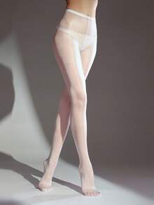 1 Pair Women's Sexy Pearl Shiny Stockings, Thin Shimmery Tights, Elastic Stirrup Pantyhose, Ultra-Thin For Spring/Summer - Multicolor - View 15