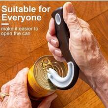 Manual Can Opener, Hook-Shaped Easy To Grip, Durable ABS Material, Suitable For Home And RV Kitchen, Ideal Household Item - View 9