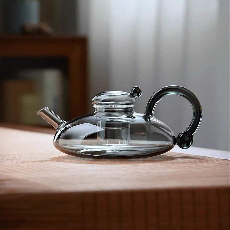 耐热玻璃茶壶，鼠形水壶，适用于电陶炉，家用花卉茶壶，吉祥鼠图案 - 彩色 - 查看 1