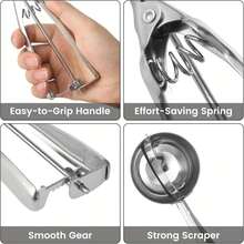 3pcs/Set Stainless Steel Ice Cream Scoop, Ice Cream Spoon, Kitchen Tool, Fruit Spoon, Dessert Spoon - Multicolor - View 11