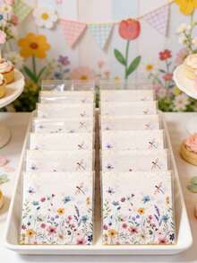50/100pcs Wildflower Gift Bags, Spring WildFlower Gift Packaging Bags, Self-Adhesive Bags, Gift Wrapping Supplies Gifts Bag, Spring Decoration, Birthday Party Decor, Gift Sealing Pockets Bag, Packaging Supplies, Wrapping Bags, Baking Packaging, Kitchen Packaging - Spring Flowers - View 5