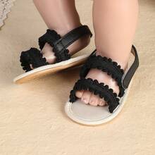 Summer New Breathable Anti-Slip Infant Toddler Soft Bottom Minimalist High-End Fashion Non-Slip 0-1 Year Old Baby Walking Shoes - Black - View 6