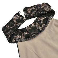 Vestido sexy de encaje para mujer, vestido formal con abertura alta, vestido largo sin mangas de Body ceñido y transparente, perfecto para fiestas, citas y ocasiones, fiesta de boda, negro - Negro - Ver 7