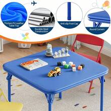 Kids Tables & Chairs - Blue Table + Red Chair + Yellow Chair - View 7