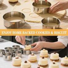 6 Packs Large Biscuit Coe Cutter SetStains Steel Round Coe Cutter Mol 2/3/3.5/4/5/6 Inc Large 6" 5" Coe Ing Tool Set Wit Accories  Pastry Ut Font Cake Coe Dumpling - As Pic - View 2