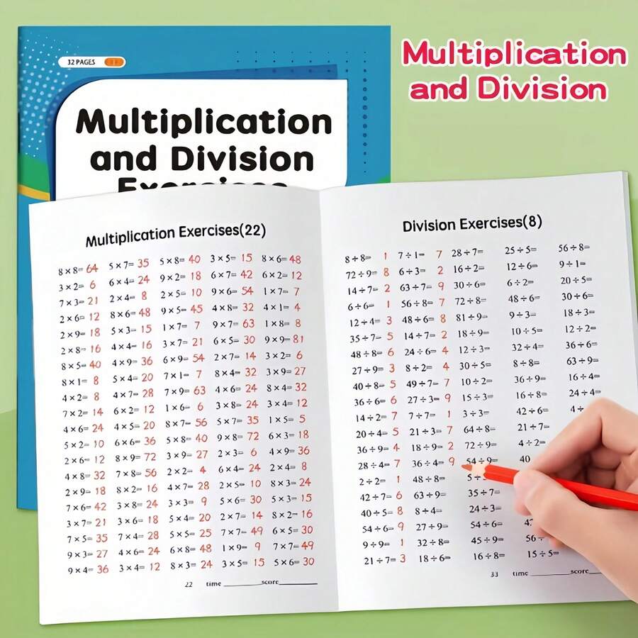 3000 Questions Workbook, Focused Multiplication & Division Practice, Math Workbook, Teaching Aids, Learning Tool For Students To Easily Master Math Multiplication And Division