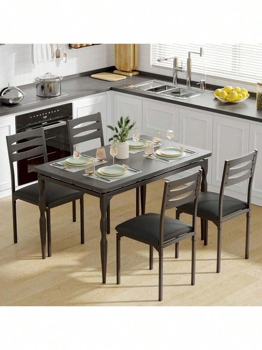 Dining Table & Chair Sets - Black - View 1