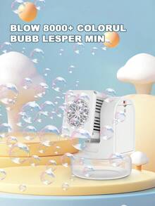 Children's Fun Desktop Bubble Machine, Automatic Electric Bubble Maker With LED Lights, Multi-Hole Bubble Blower Toy, Suitable For Parties, Picnics And Outdoor Games (Batteries And Bubble Solution Not Included) - Multicolor - View 11