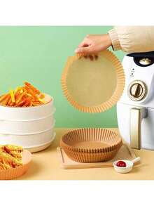 100 buc/50 buc hârtie absorbantă de ulei pentru friteuza cu aer, potrivită pentru grătar, deserturi, pui prăjit - hârtie siliconica non-fluorescentă, aplicabilă pentru cuptor, cuptor cu microunde, friteuză cu aer, ustensile de copt, provizii alimentare pentru petreceri, Ziua Mamei, ziua de naștere, nuntă - culoare adevarata - Vizualizare 5