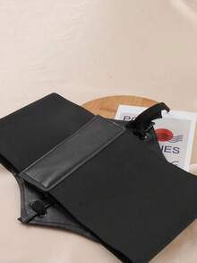 女士弹力腰带一条，简约百搭，可搭配衬衫和连衣裙，可调节腰带，显瘦效果，四季皆宜。 - 黑色 - 查看 8