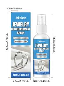 jakehoe 1件/30ml試用裝/1件/100ml推薦 1件100ml升級版。珠寶拋光劑，家用清潔，珠寶清潔劑，珠寶清潔溶液，溫和且不損害鑽石和金飾，去除氧化和發黑。節日送給朋友和家人的完美禮物，適用於清潔和拋光珠寶、手錶錶帶和飾品表面，清潔與保養溶液（新版/舊版/升級版/隨機發貨，產品效果一致，包裝全新升級，請放心使用） - 液體 - 查看 10