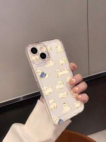 Dog 1pc Cute Pet Allover Print Transparent Anti-Drop Soft Phone Case, Suitable Compatible With Apple 17/17 Pro/17 Pro Max/17 Air/16/16 Plus/16 Pro/16 Pro Max - Multicolor - View 2