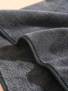 1pc Unisex Polyester Fabric Hooded Coral Fleece Soft & Quick Dry Bathrobes, Baby Blanket, Suitable For Bathing, Beach, All Seasons, Size 80cm/31.5inch*80cm/31.5inch - 灰色 - 查看 6