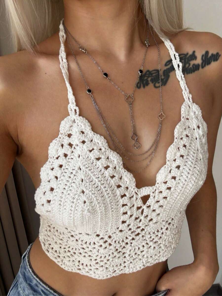 Bộ 2 món gồm: Dây chuyền hình cỏ bốn lá bằng thép không gỉ mạ bạc và mặt kính đen hình chữ Y + Dây chuyền dài hình cỏ bốn lá ba vòng tròn bằng kính đen. - Bạc - Xem 1