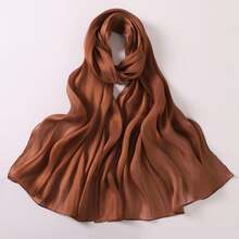 New Autumn/Winter Organza Soft Shimmery Muslim Hijab Scarf Shawl For Women - Multicolor - View 3