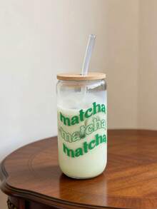 Ly cà phê matcha đá có ống hút, ly nước ép có ống hút, ly cà phê matcha nghệ thuật, ly có ống hút dùng trong nhà hàng. - Nhiều màu - Xem 5