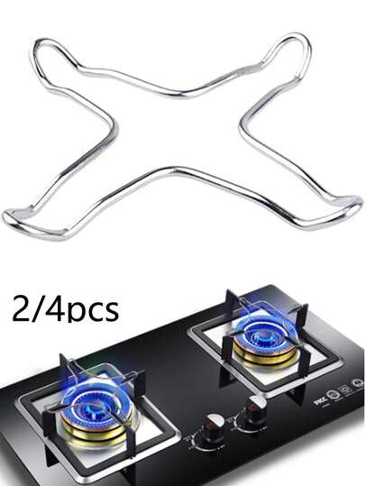 1 pieza/2 piezas Soporte multifuncional de acero inoxidable para estufa de gas, reductor de anillo de gas, rejilla de soporte para ollas planas, soporte de trébede, estante para olla de leche, estante para tetera pequeña, estante para taza de café, para sartenes pequeñas, cocina, ollas de cocina, fabricantes, anillos de wok turcos, cafetera, cafeteras Moka, cacerola pequeña, hornillas de estufa, accesorios de cocina