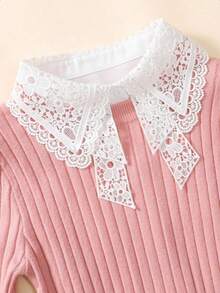 1pc Women's White Water-Soluble Embroidered Detachable Collar - White - View 2