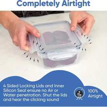 Fruit Airtight Food Storage Containers Set (12 Containers + 12 Lids), Leakproof, Reusable, Microwave & Dishwasher , With Labels & Pen. - View 4