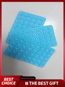 40-Hole Dual-Sided Square Silicone Phone Suction Cup (1/3/5 Pcs), Phone Case Stand, Phone Accessories, Adhesive Phone Holder, Phone Stand, Sticky Phone Mount. The Sturdy Silicone Suction Cup Firmly Secures Your Phone To Prevent It From Falling. Suitable For Video Recording, Selfies, And Various Other Scenarios. - A - View 2