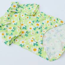 Pet Shirt, Daisy Print, Green, Fresh Summer Vacation Shirt For Cats And Dogs - Lime Green - View 11