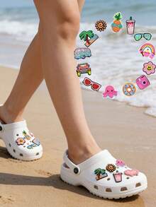 14pcs Assorted Cute Shoe Clips & Charms, Decorative Accessories For Adults & Kids, Party Favors - Multicolor - View 2