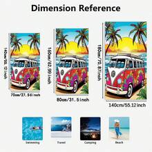 1件装 Sun&Surf 复士沙滩巾，美式冲浪风格，非常适合旅行和拍照 - bh-49 - 查看 3