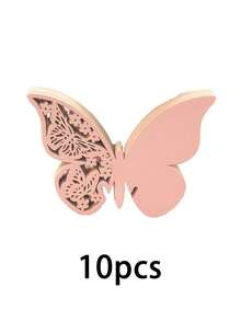 50张3D蝴蝶造型桌卡，酒杯造型桌卡，镂空蝴蝶婚礼座位卡，完美适用于婚礼、毕业典礼、生日、周年纪念日——也可作为墙贴增添氛围，圣诞装饰 - 彩色 - 查看 13